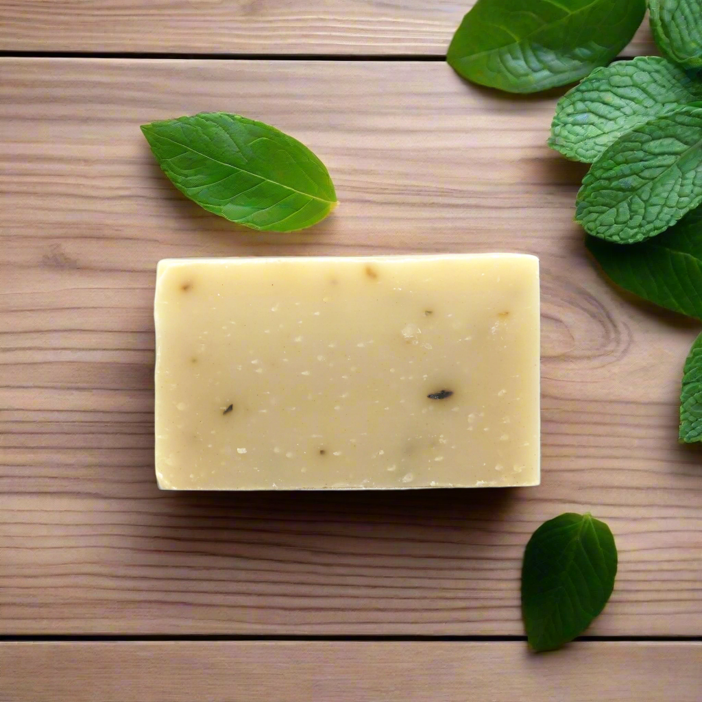 Hand & Face Soap Bar - Fundy Clay & Mint - Nova Scotia Fisherman Sea Kelp Skincare 