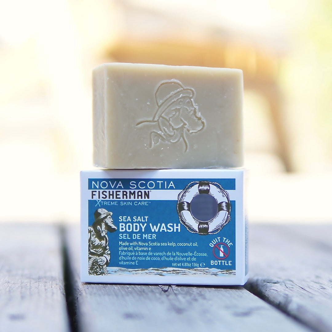 New! Body Wash Bar - Sea Salt - Nova Scotia Fisherman Sea Kelp Skincare 